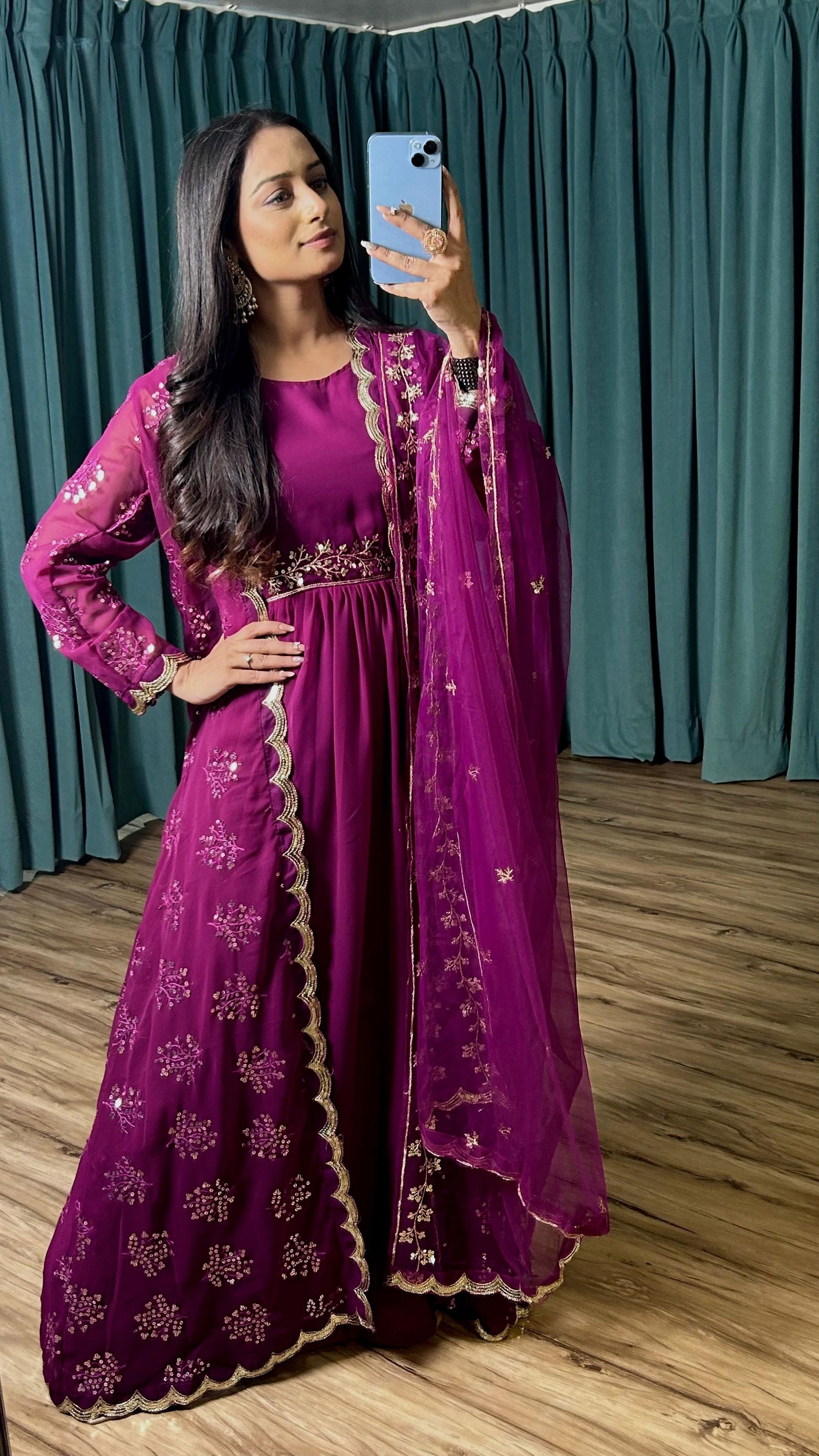 248 Designer Wedding Wear Georgette Gown Catalog